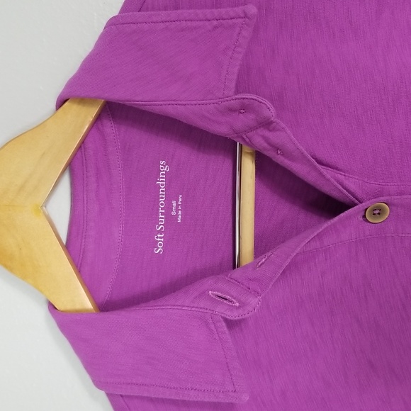 Soft Surroundings Filipa Shirtdress Fuchsia Size Small - Picture 8 of 16